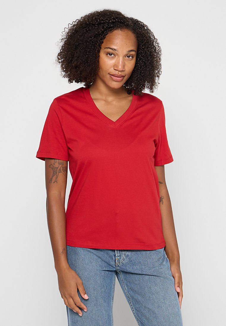 Selected Femme T-shirt basic rood Selected Femme T-shirt basic rood