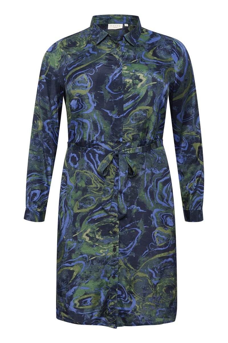 Kaffe Curve Blousejurk blauw Kaffe Curve Blousejurk blauw