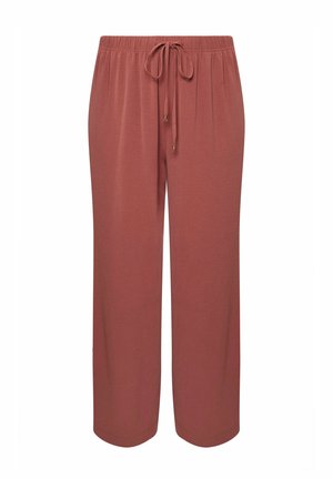 Yours Clothing WIDE LEG - Pantaloni - burnt orange