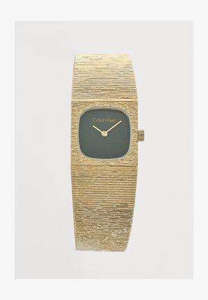 Calvin Klein, SOPHISTICATED SQUARE - Ρολόι - gold-coloured/green