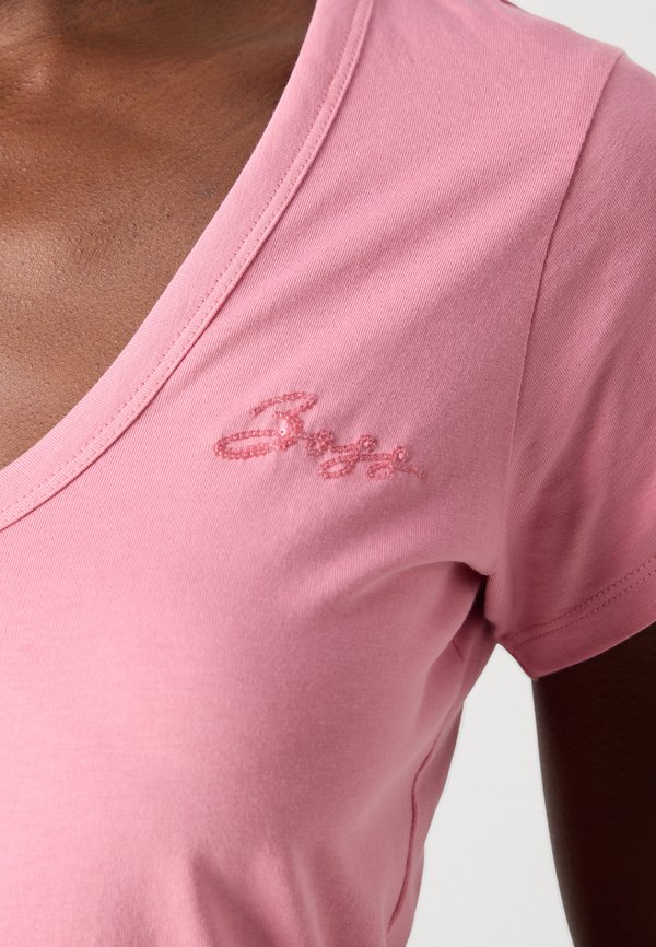 ESLANE - Print T-shirt - open purple4