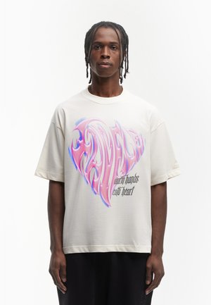 FAVELA COLD HEARTS - Potiskana majica - vanilla