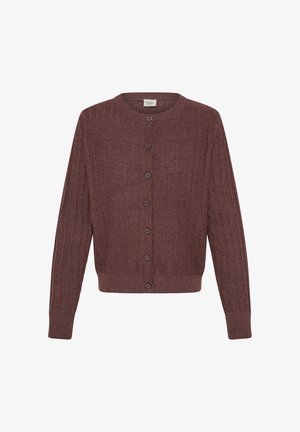 Fransa, FRVANESSA CAR - Gilet - rum raisin melange