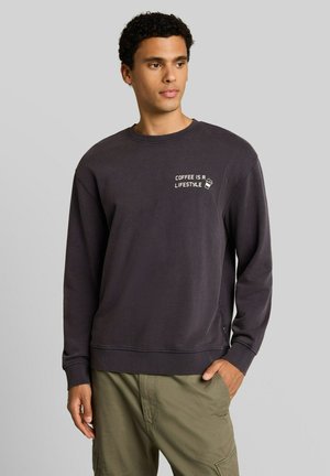 TOM TAILOR DENIM, RELAXED FIT SWEATSHIRT MIT PRINT - Felpa - coal grey