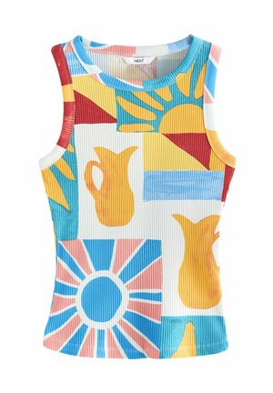 REGULAR FIT - RACER TANK SLEEVELESS - Top - blue yellow