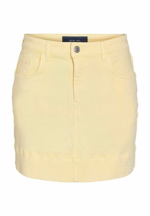 Noisy May, JEANSROCK NMYOLANDA MINI - Jupe crayon - french vanilla