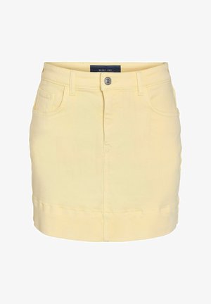 Noisy May, JEANSROCK NMYOLANDA MINI - Jupe crayon - french vanilla