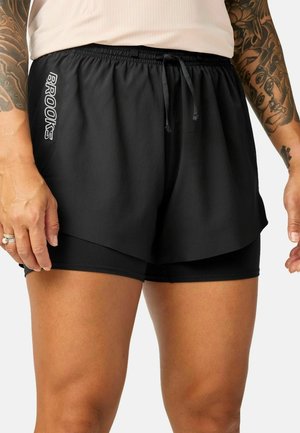 Brooks, CASCADIA 2-IN-1 SHORT - Pantaloncini 2 in 1 - black