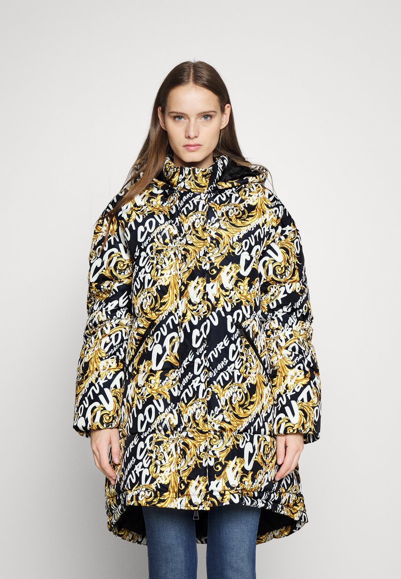 Versace Jeans Couture LOGO BRUSH Winter coat black Zalando.de