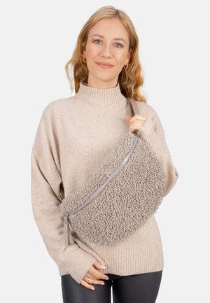 FLUFFY - Umhängetasche - cool taupe
