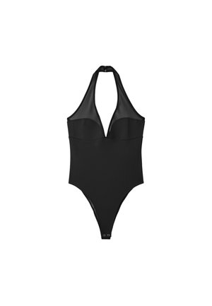 Stradivarius, MESH HALTER BODYSUIT - Débardeur - black