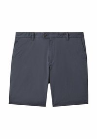 Mörkblå shorts i lätt och luftig tyg, med knappstängning, sidofickor och en mjuk yta. Ren, minimalistisk design.