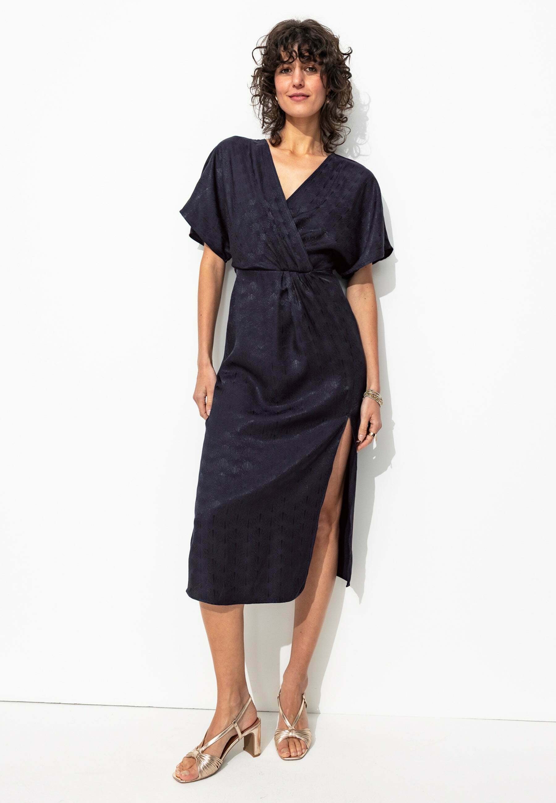 Promod MIDI-CONÇUE Robe de jour marine/bleu roi