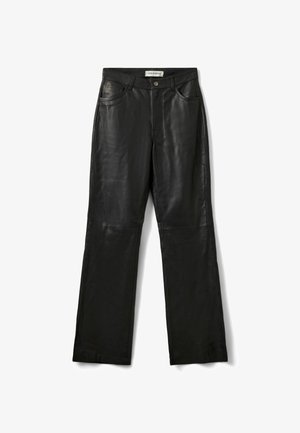 GATTISW - Pantalón de cuero - black