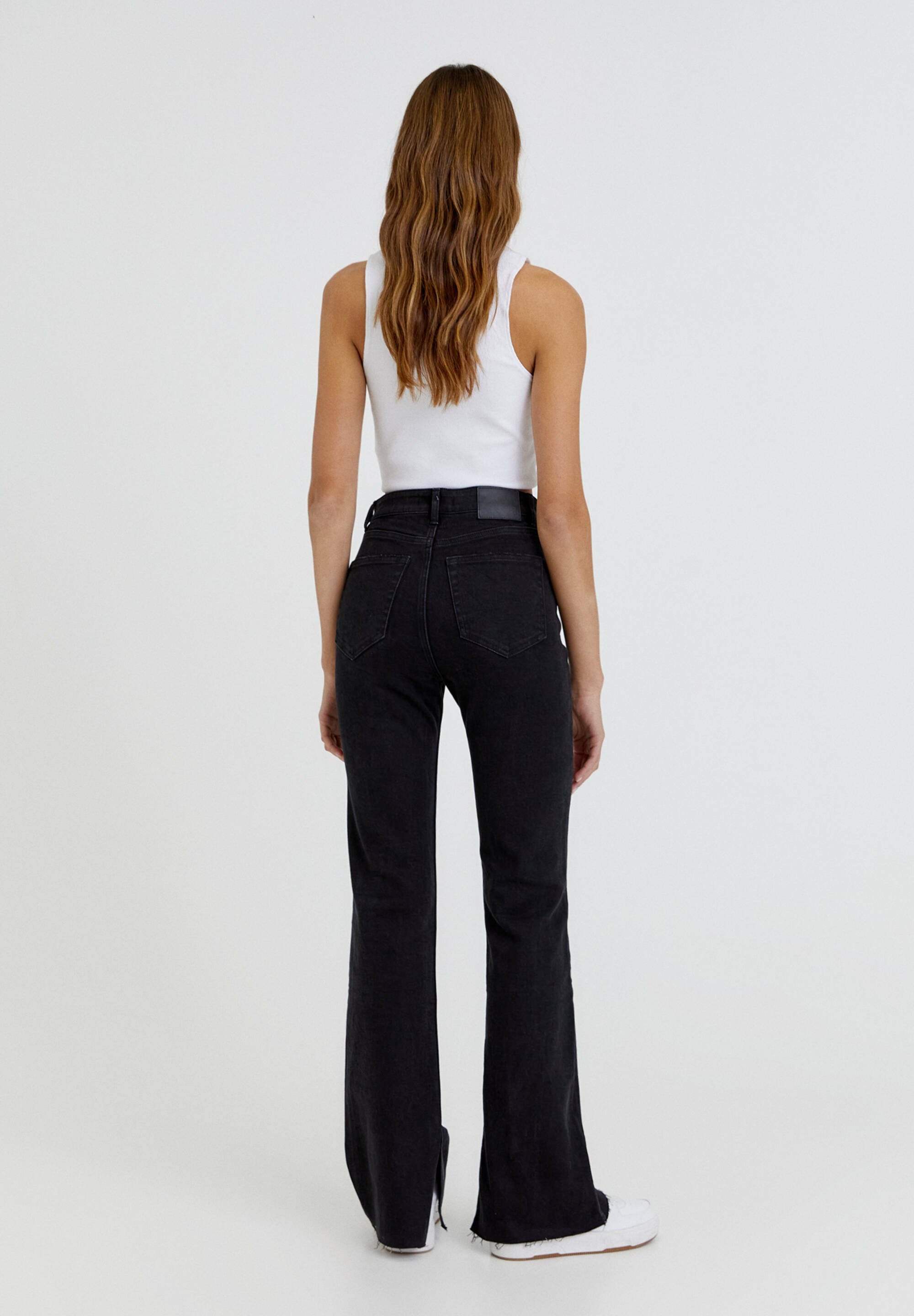 PULL\u0026BEAR HIGH WAIST FLARE WITH SPLIT 