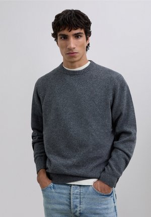 ROUND NECK - Jersey de punto - grey melange