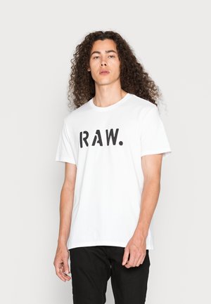 STENCIL RAW - Camiseta estampada - white