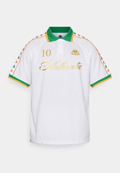 Polo - white - green tee - orange