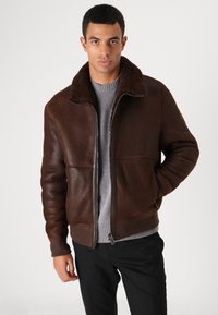 Belstaff TRACE JACKET - Nahkjakk - teak brown