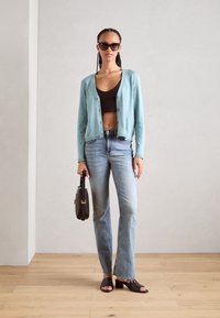 Marc O'Polo CARDIGAN LONGSLEEVE V-NECK - Ζακέτα - soft teal