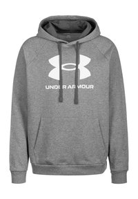 Under Armour RIVAL LOGO - Hoodie - grau weiss