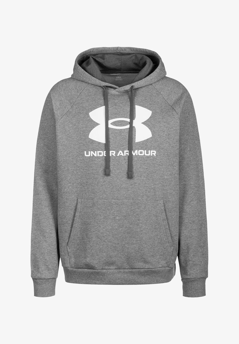 Under Armour RIVAL LOGO - Kapuzenpullover - grau weiss