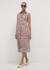 Calliope SMANICATO FANTASIA BICOLOR - Abito a camicia - var mattone
