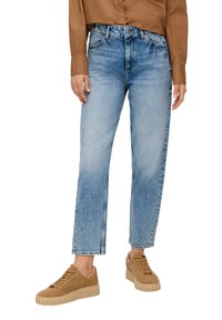 s.Oliver MIT DRUCKKNOPFRIEGELN - Jean droit - blau