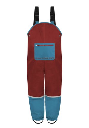REGENHOSE MIT HOSENTRÄGERN - Regenhose - rot