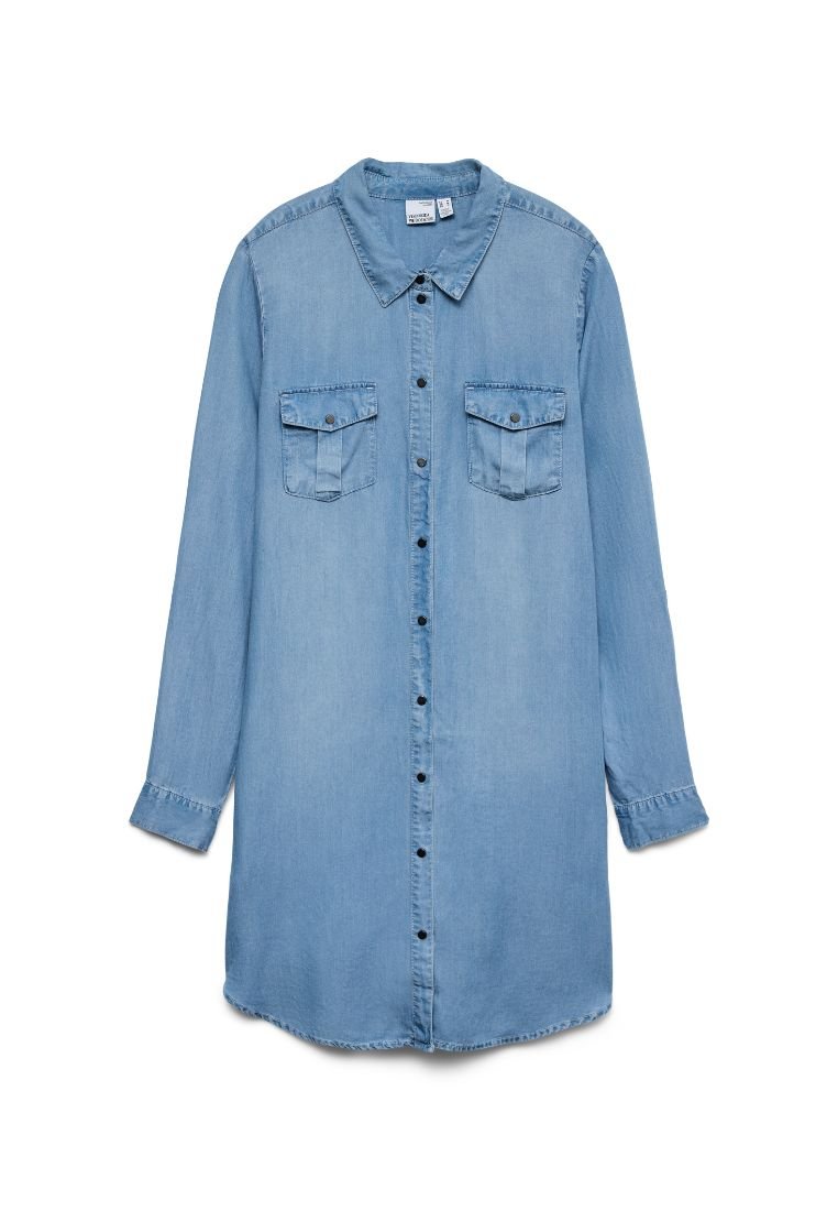 Vero Moda SILLA SHORT - Denim dress - light blue denim/light blue -  Zalando.ie