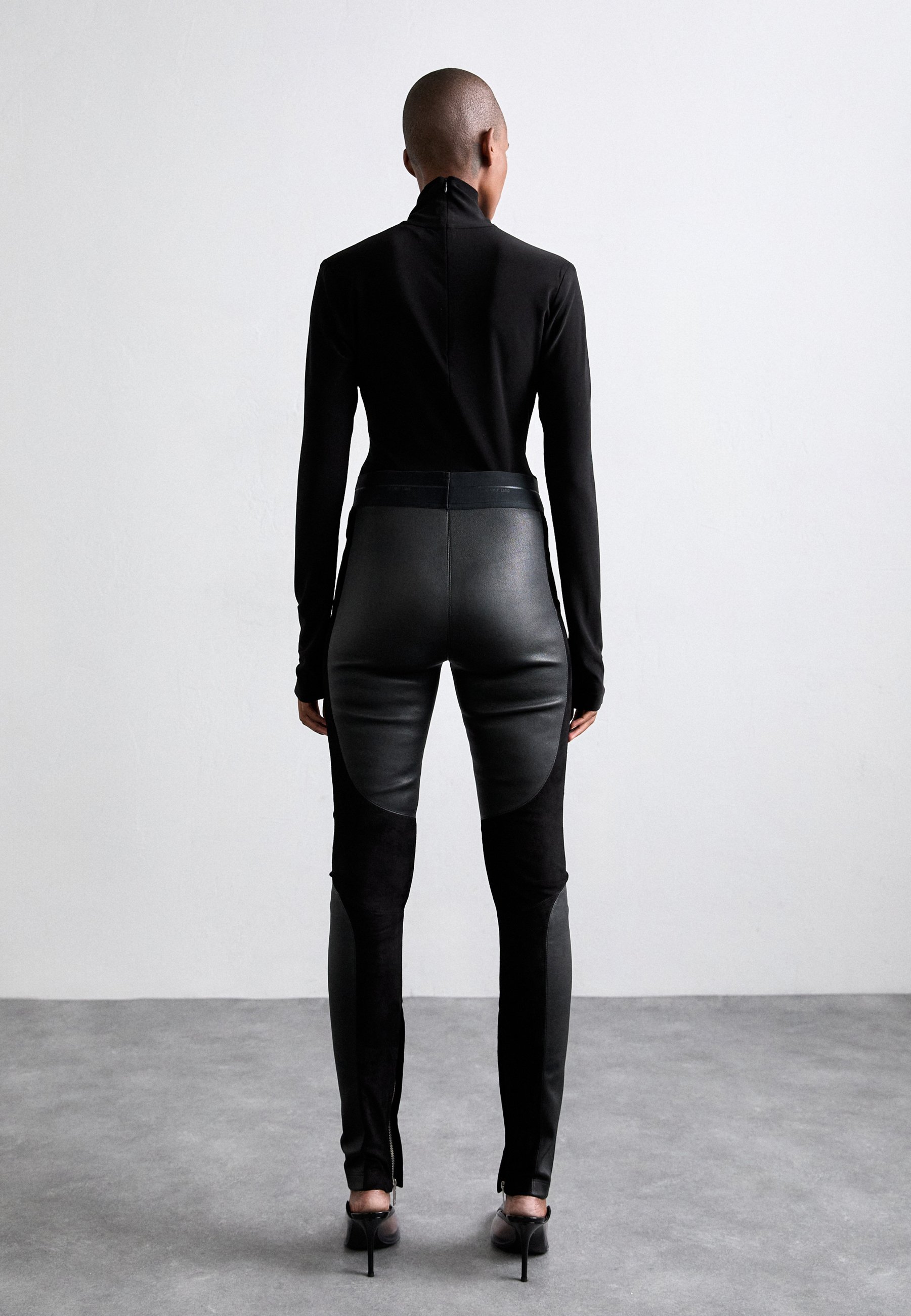 Helmut Lang RACER - Leather trousers - black - Zalando.co.uk