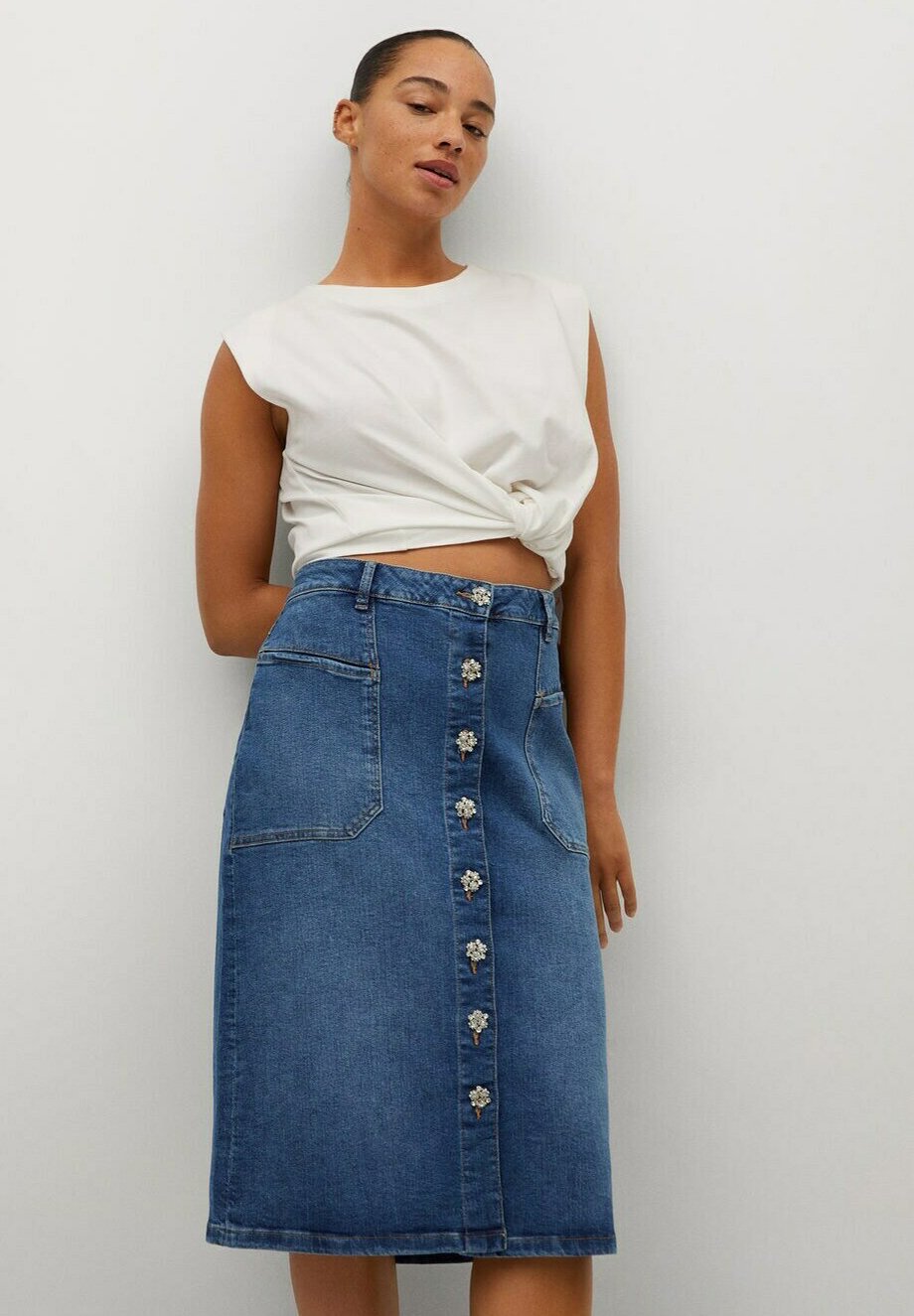 mango jupe jean