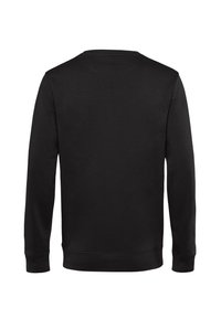 Felpa nera a maniche lunghe con scollatura a girocollo. Tessuto liscio e uniforme con polsini e orlo a coste, caratterizzata da un design posteriore pulito e minimalista.