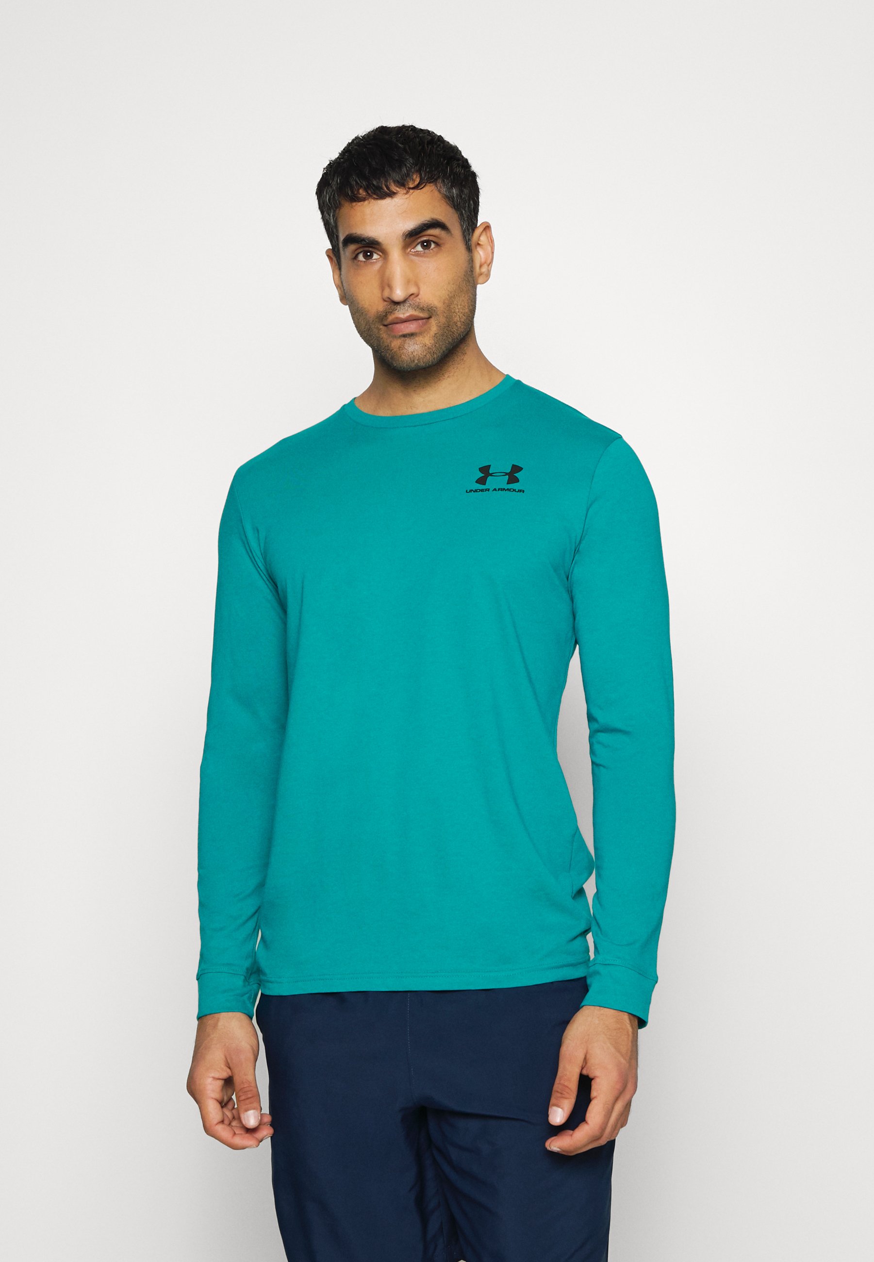 Under Armour Left Chest Long Sleeve T-Shirt Blue Black - XL