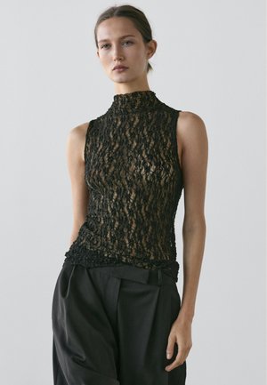 SHEER LACE - Top - black
