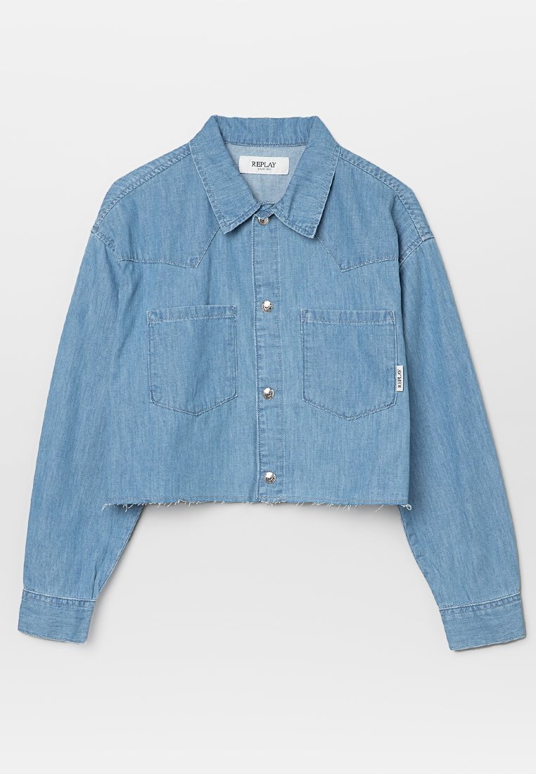 Replay Overhemdblouse lichtblauw