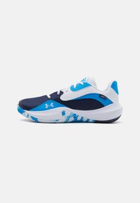 Unselected, midnight navy/electric blue/white
