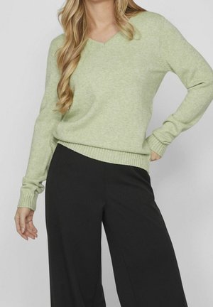 Striktrøje - light green