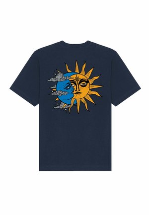 LUNAR BACK UNISEX HEAVYWEIGHT TEE - Print T-shirt - dark blue