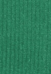 Tejido verde texturizado con un patrón acanalado, de peso medio y superficie lisa. El color es vibrante y uniforme.