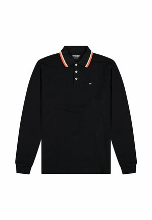 Wrangler LONG SLEEVE  REGULAR FIT - Polo - black