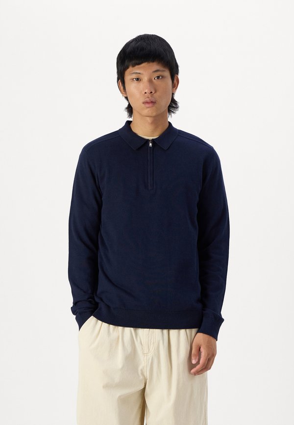SLHBERG LS HALF ZIP NOOS - Strickpullover