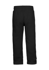 Sorte sweatpants med en blød tekstur, elastisk talje og lige ben. Ingen lommer eller synlige detaljer.