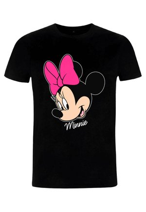 DISNEY CLASSIC MICKEY MINNIE BIG FACE - Print T-shirt - black