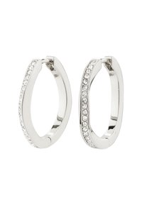 Pilgrim TRUE HOOP EARRINGS - Auskarai - silver-coloured