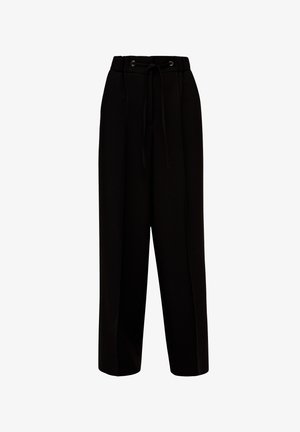s.Oliver BLACK LABEL, REGULAR MIT ZIERNAHT - Stoffhose - schwarz