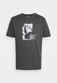 JORBLOKE TEE CREW NECK - T-shirt estampada - asphalt