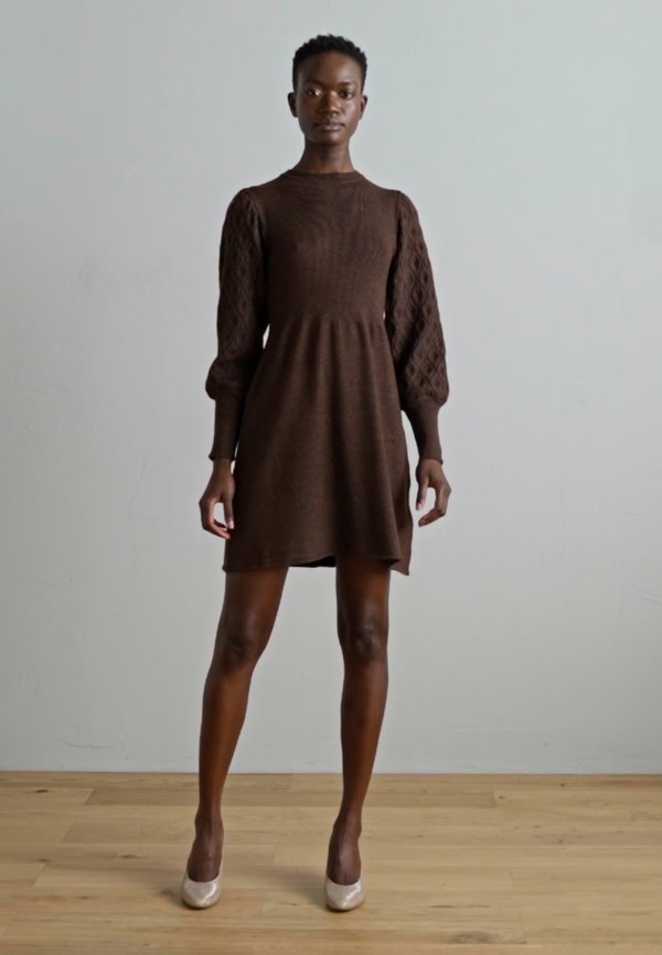 BYNONINA RIB DRESS - Jumper dress - chicory coffee melange4