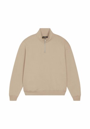 BASIC SUPERHEAVY ZIPPED - Felpa - sand