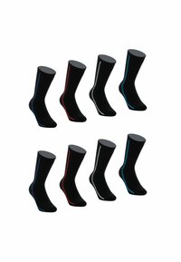 Athena LOT DE 8 PAIRES DEMI-HAUTES
 - Chaussettes - noir liseré couleur